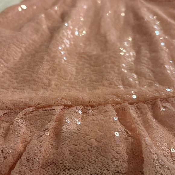 Baby pink full sequin POMUYOO dress size 2 - Picture 4 of 6